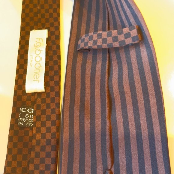 VINTAGE PANCALDI Ties 100% SILK ITALY - Picture 3 of 4